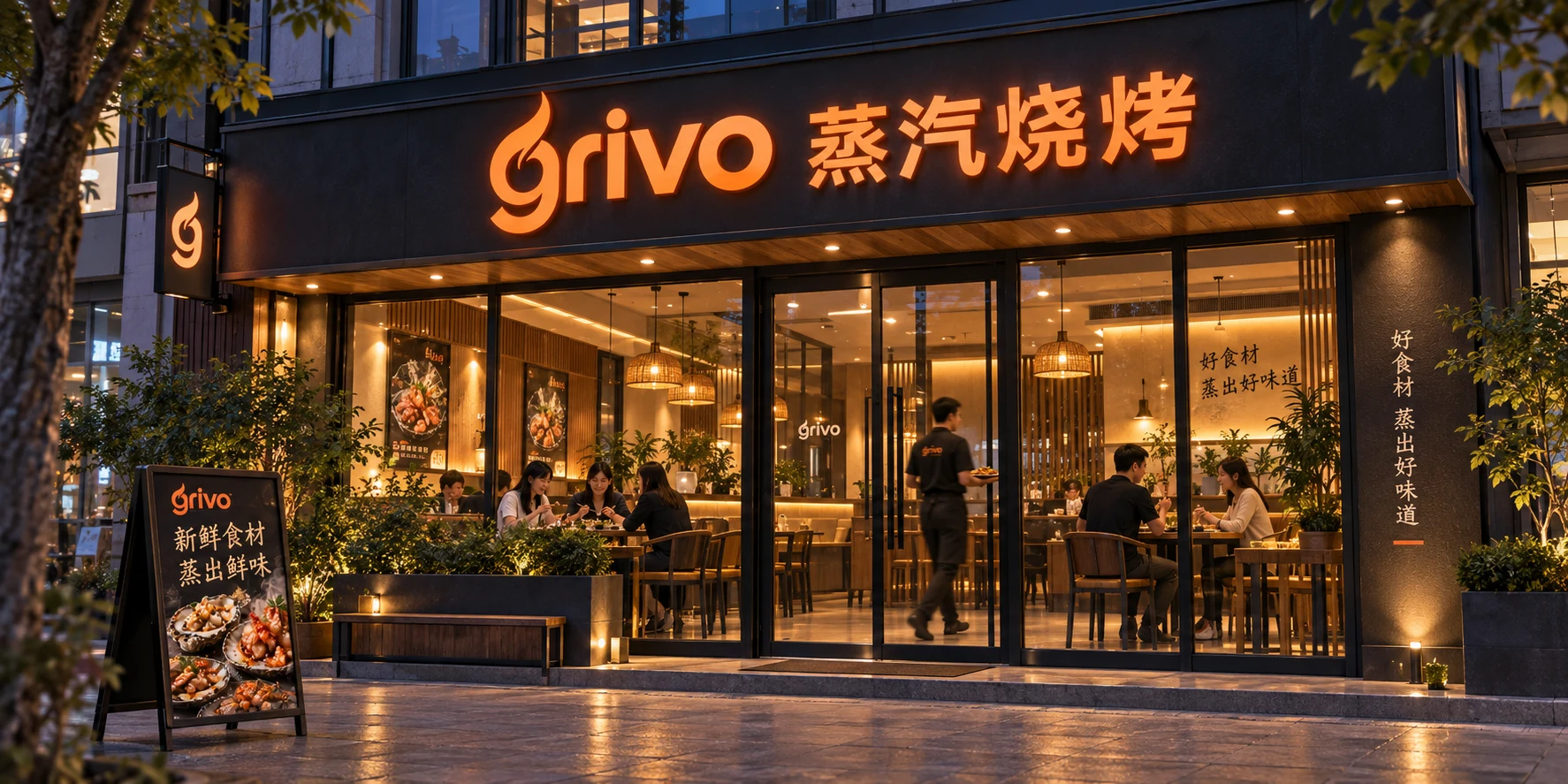 GRIVO 门店与招牌画面